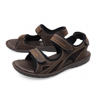 Men Sandals SKA-19 Brown Nubuck (Oiled)